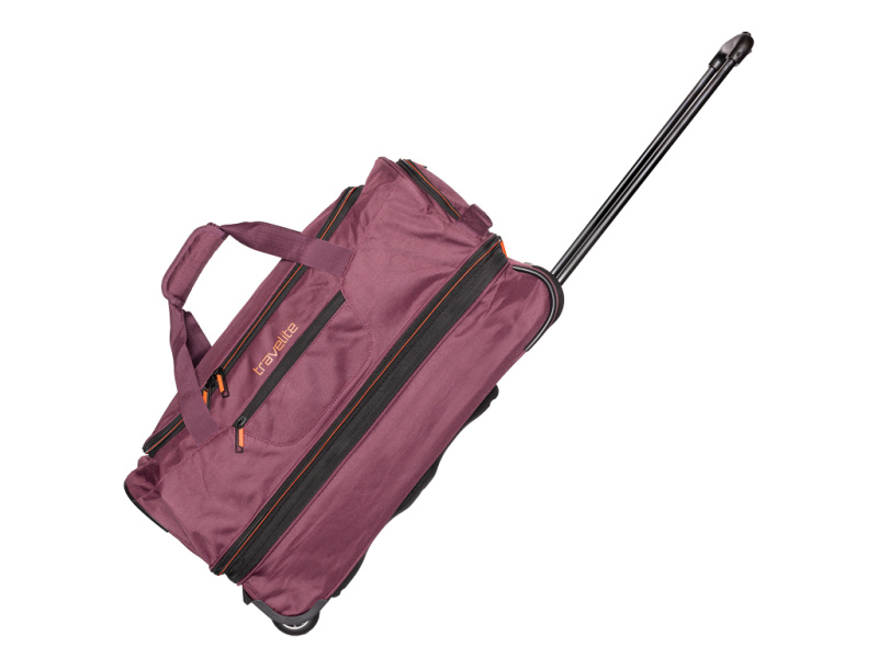 Travelite Basics Cestovní taška na kolečkách S 55cm Červená Bordeaux Rozšiřitelná