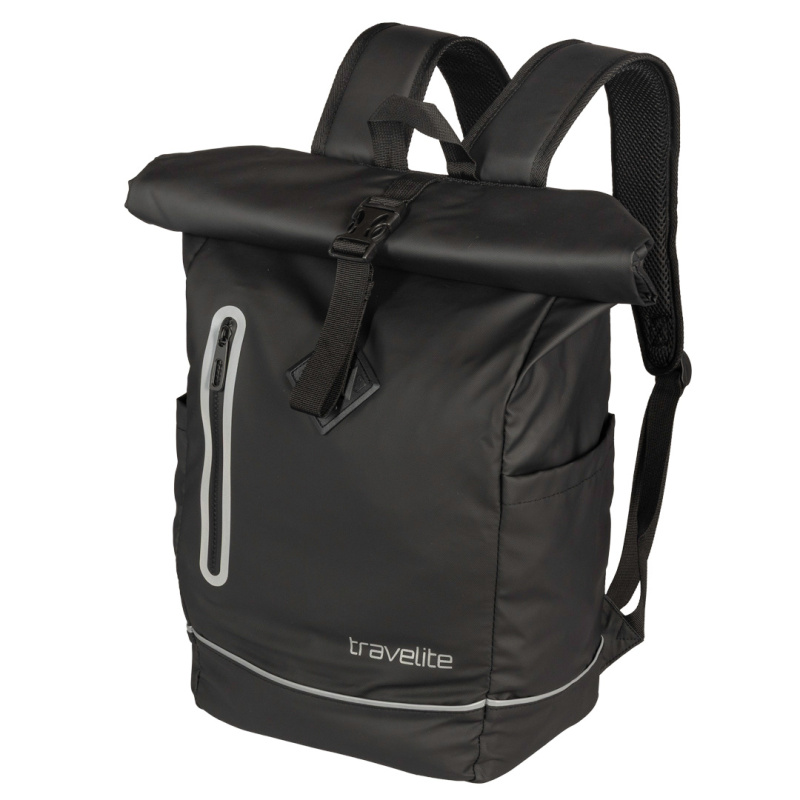 Travelite Basics Batoh Roll-up Plane Černý 19L