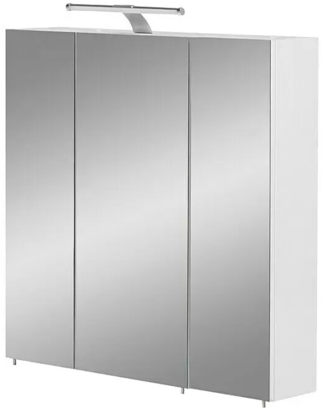 Schildmeyer Zrcadlová LED skříňka Roma / 70 x 75 cm / s osvětlením / dřevotříska / bílá Varianta: ivi1