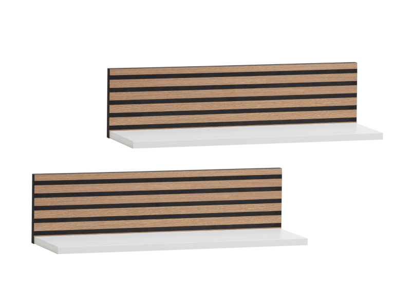 Schildmeyer Nástěnná police »Ryker«, 2 kusy (matná bílá)