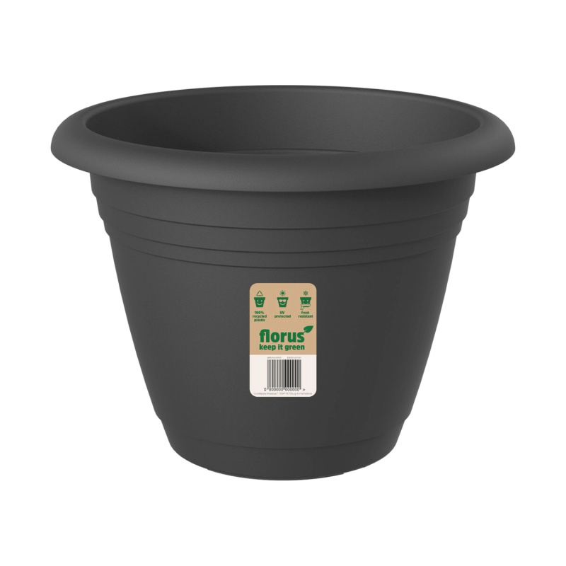 Florus Květináč Fiore Alessia antracitový pr. 55 cm