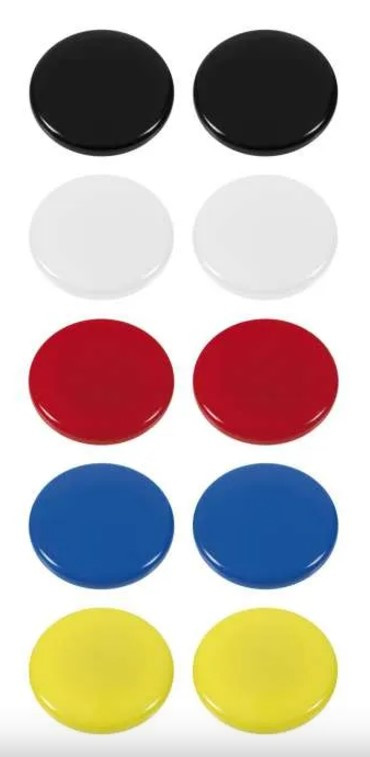Westcott Sada magnetů - 30 mm, mix barev, 10 ks