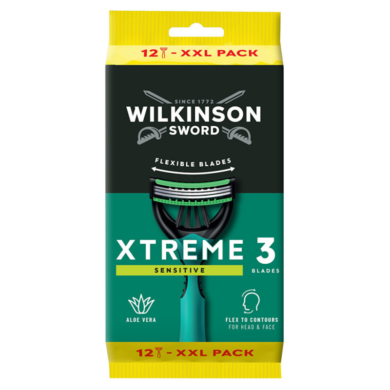 WILKINSON Xtreme3 Sensitive Comfort jednorázový holicí strojek pro muže 12 kusů
