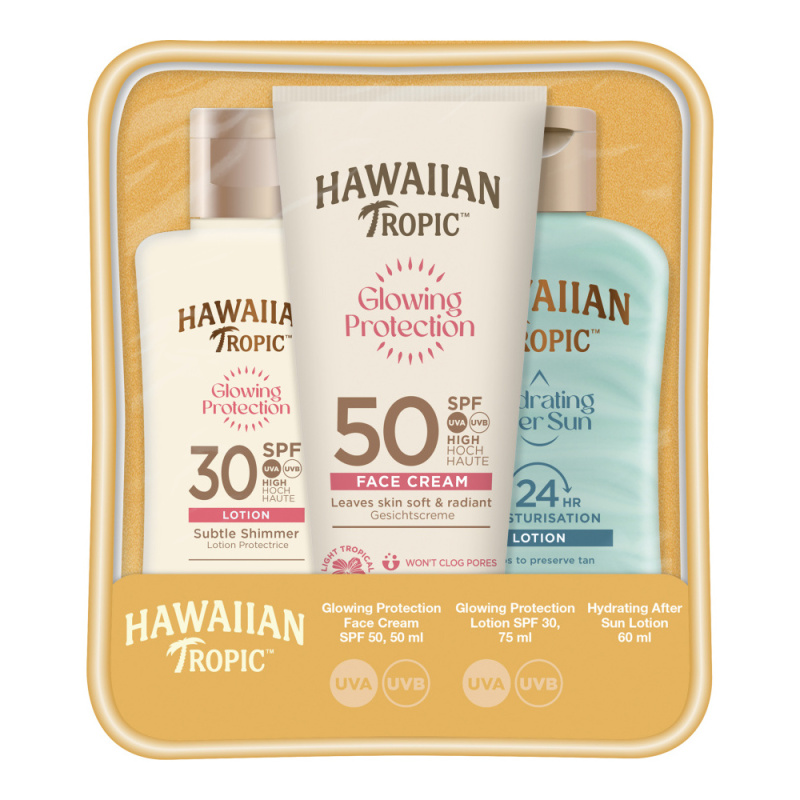 Hawaiian Tropic Glowing Protection Trio cestovní sada na opalování