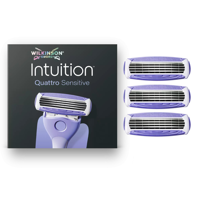 Wilkinson Sword Intuition Quattro Sensitive náhradní hlavice 3 ks
