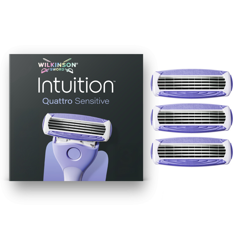 Wilkinson Sword Intuition Quattro Sensitive náhradní hlavice 3 ks