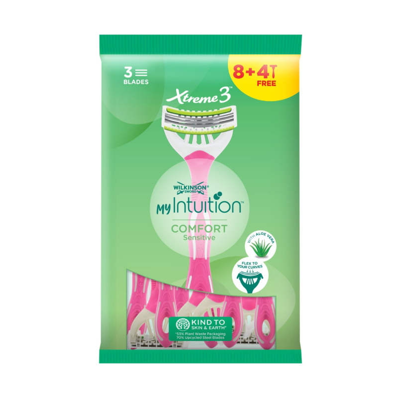 Wilkinson Sword My Intuition Xtreme3 Sensitive jednorázový holicí strojek 8 + 4 ks 12 ks