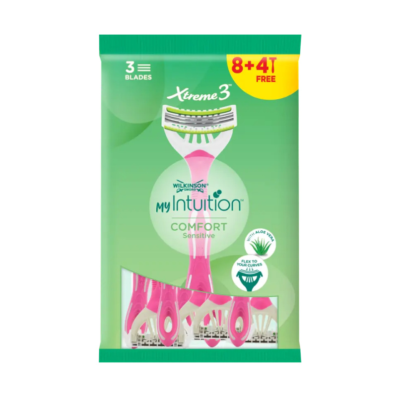 Wilkinson Sword My Intuition Xtreme3 Sensitive jednorázový holicí strojek 8 + 4 ks 12 ks