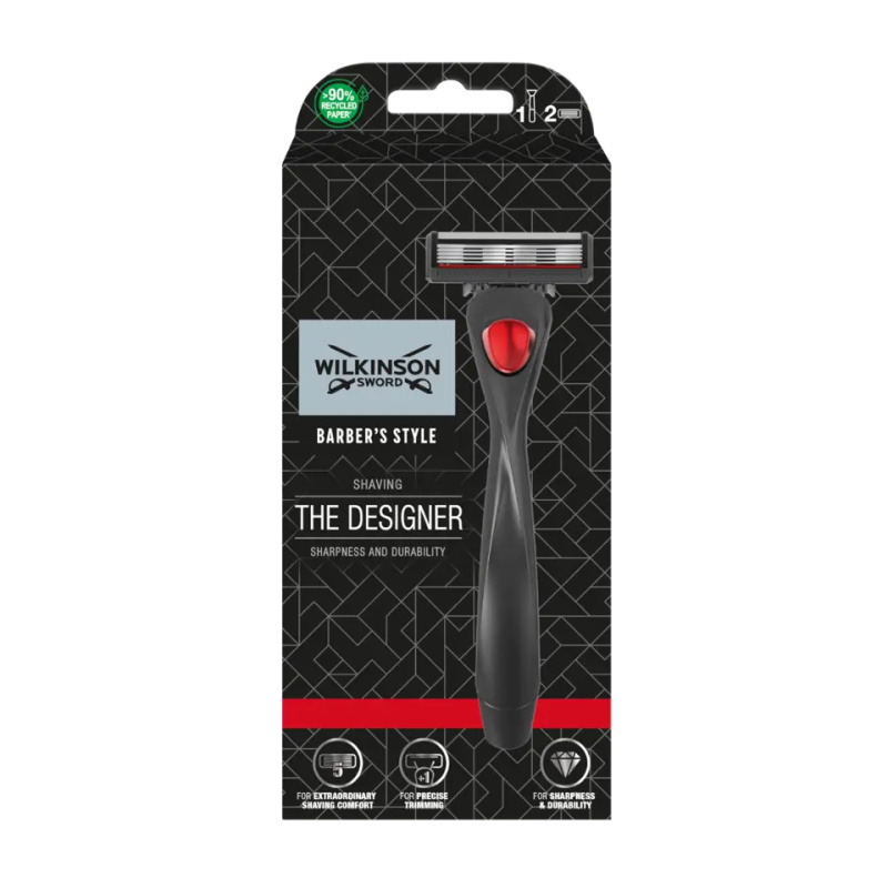 Wilkinson Sword Barbers Style The Architect holicí strojek + náhradní hlavice 2 ks