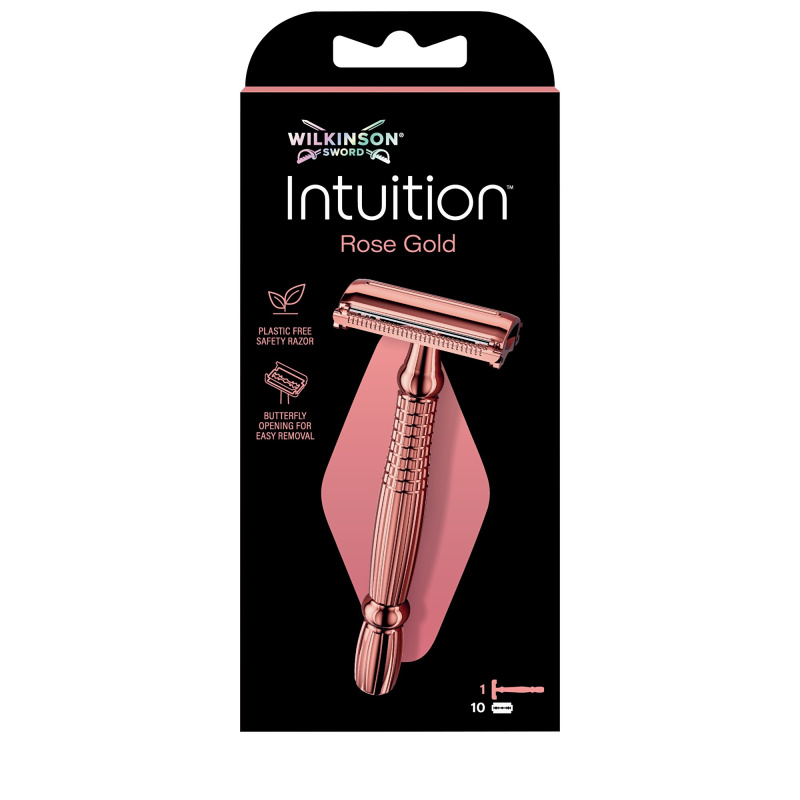 Wilkinson Sword Intuition Rose Gold Razor holicí strojek + náhradní břity 10 ks