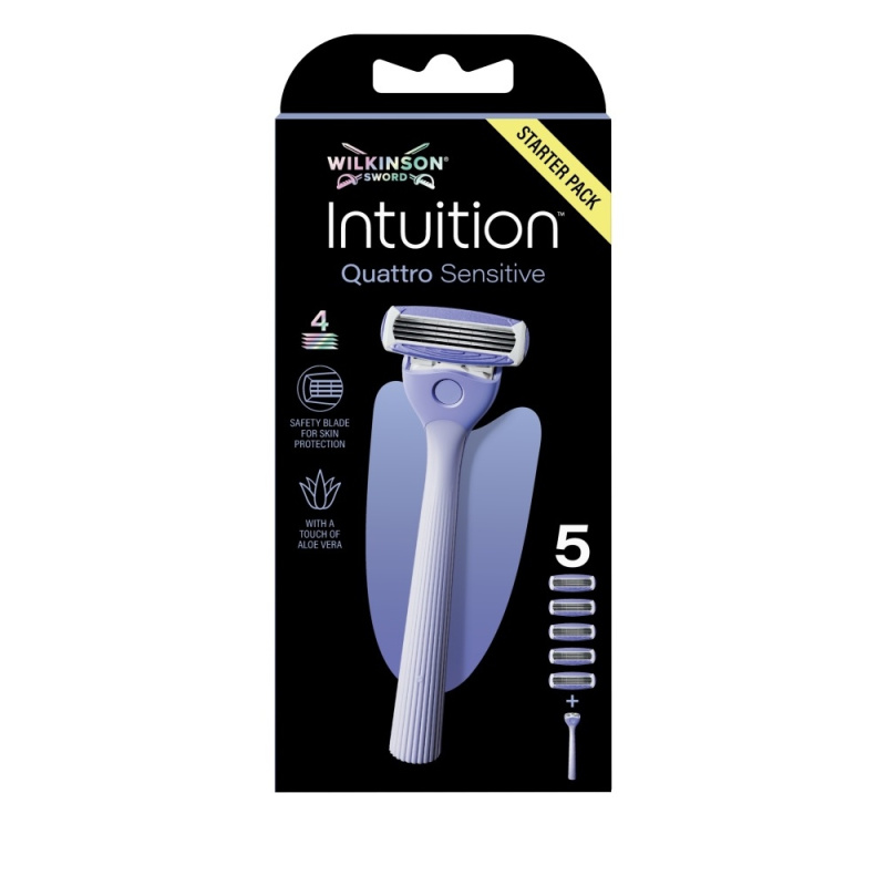 Wilkinson Sword Intuition Quattro Sensitive holicí strojek + náhradní břity 5 ks