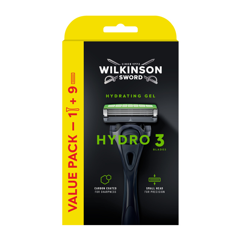 Wilkinson Sword Hydro3 holicí strojek + náhradní hlavice 8 ks