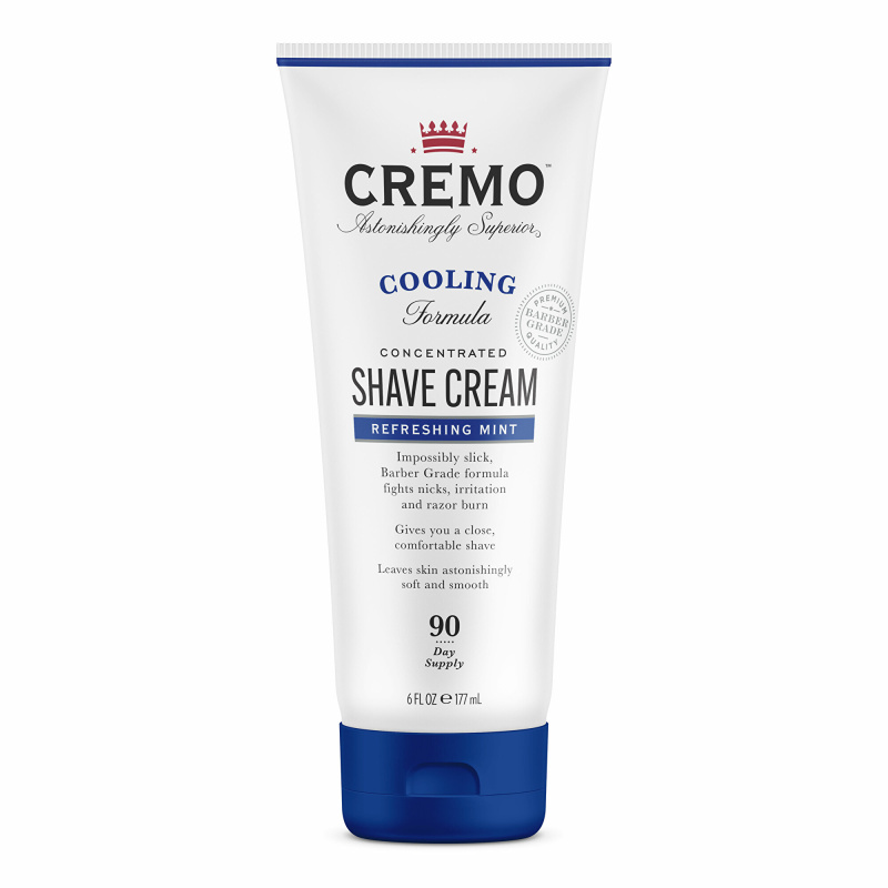 Cremo Refreshing Mint Cooling Shave Cream krém na holení v tubě pro muže 177 ml
