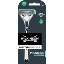 Wilkinson Quattro Essential Precision Sensitive 1-up holicí strojek + 1 náhradní hlavice