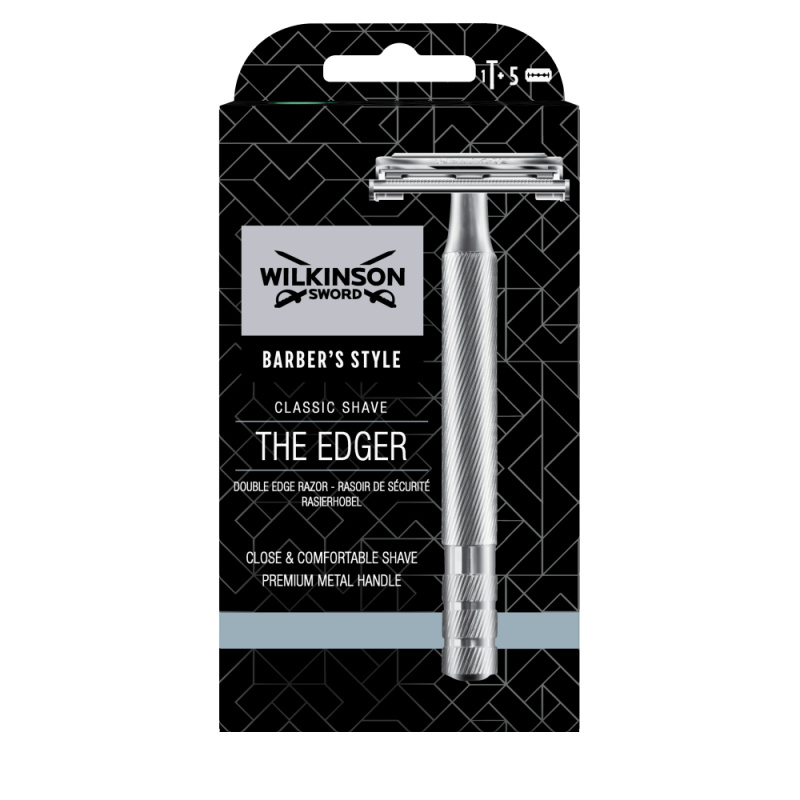 Wilkinson Sword Barbers Style Classic Shave The Edger holicí strojek + náhradní břity 5 ks