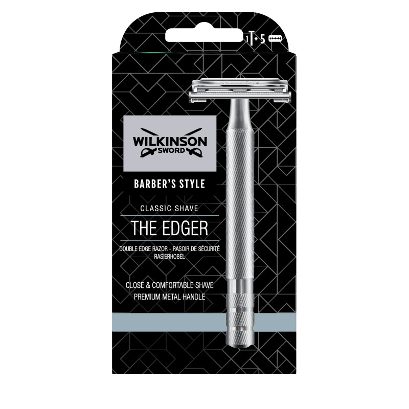 Wilkinson Sword Barbers Style Classic Shave The Edger holicí strojek + náhradní břity 5 ks
