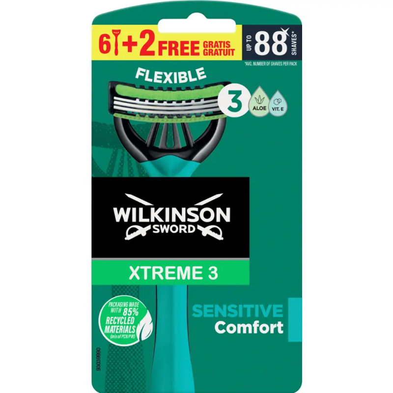 Wilkinson Sword Xtreme 3 Sensitive Comfort jednorázová holítka pro muže 8 ks