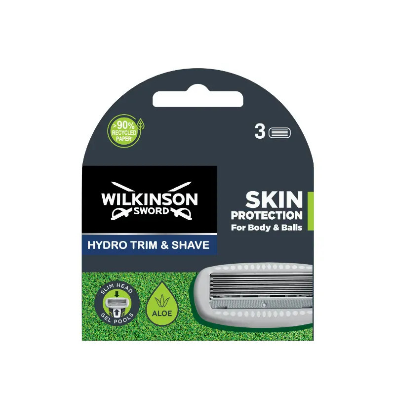 Wilkinson Sword Hydro Trim and Shave Skin Protection For Body and Balls náhradní hlavice 3 ks