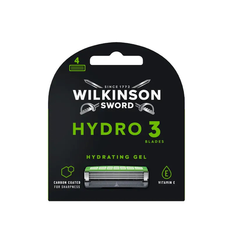 Wilkinson Sword Hydro3 Skin Protection Black Edition náhradní hlavice 4 ks
