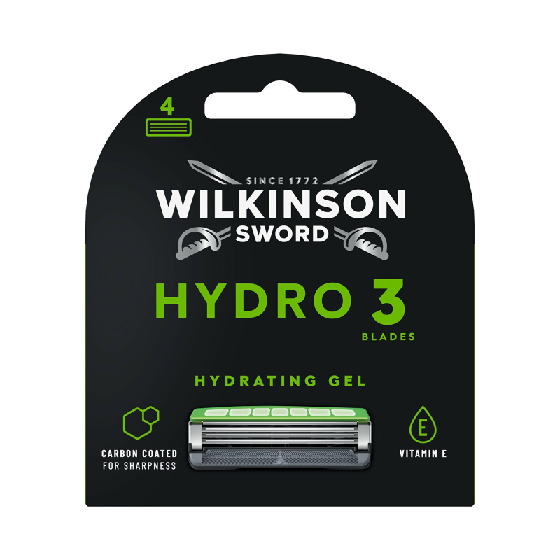 Wilkinson Sword Hydro3 Skin Protection Black Edition náhradní hlavice 4 ks