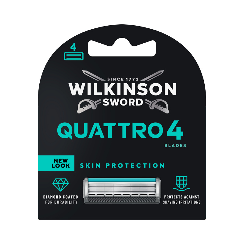 Wilkinson Sword Quattro Essential 4 Precision Sensitive náhradní břity 4 ks