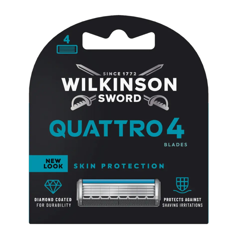 Wilkinson Sword Quattro Essential 4 Precision Sensitive náhradní břity 4 ks