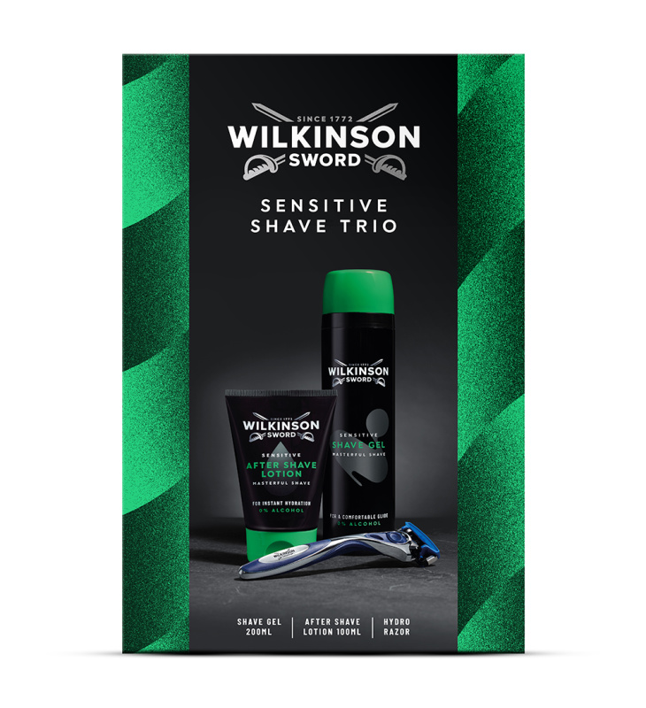 Wilkinson Sword Sensitive Shave Trio dárková sada na holení