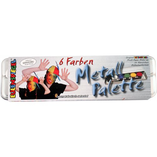 Eulenspiegel Sada 6 barev na obličej v kovové paletě