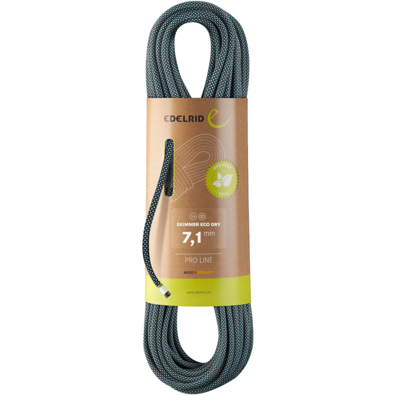 Edelrid Skimmer Eco Dry 7.1mm, horolezecké lano, unisex, night