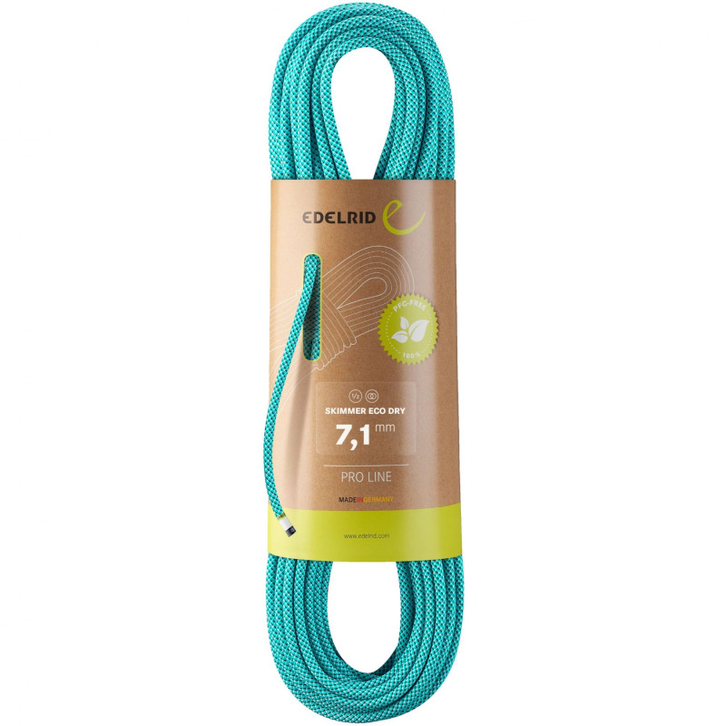 Edelrid Skimmer Eco Dry 7,1mm, horolezecké lano, modrá