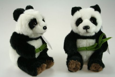 Plyš Panda s listem 18 cm