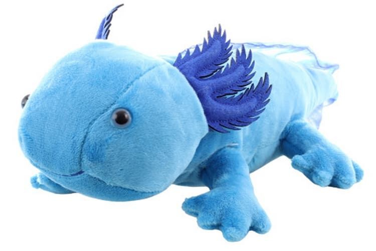 Plyšový modrý Axolotl 30 cm Eko-friendly