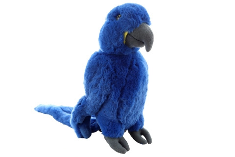 Plyšový papoušek modrý eco-friendly 26 cm