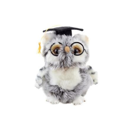 Eco-Friendly sova s brýlemi 17 cm