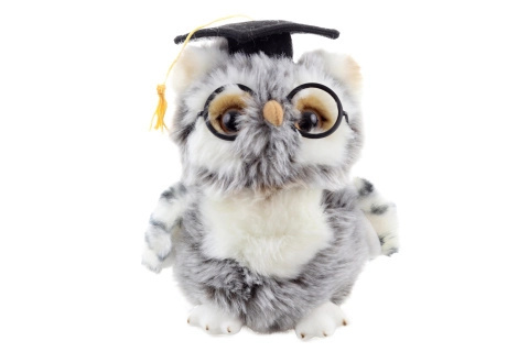Eco-Friendly sova s brýlemi 17 cm