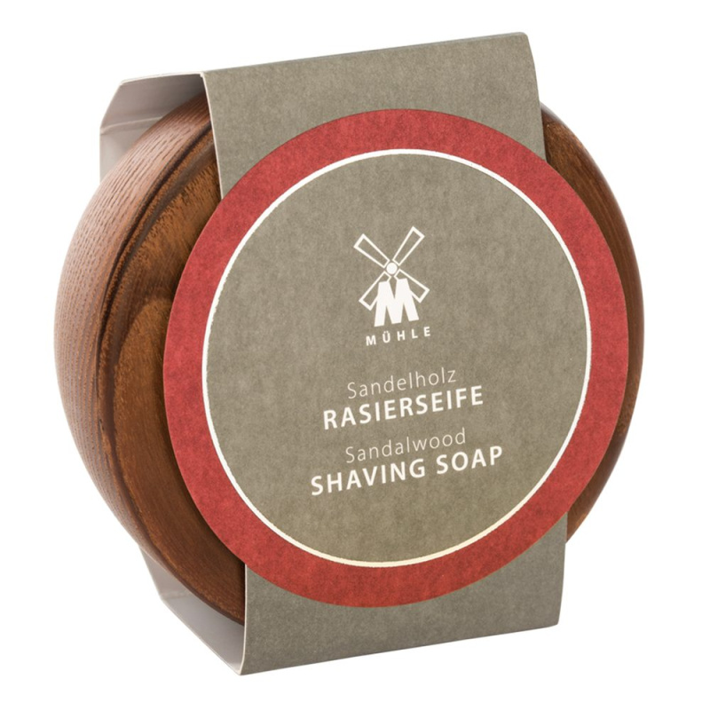 Mühle Mýdlo na holení Sandalwood v dřevěné misce, 65 g