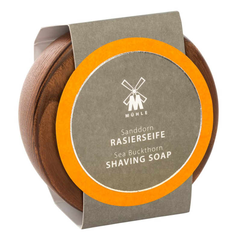 Mühle Mýdlo na holení Sea Buckthorn v dřevěné misce, 65 g