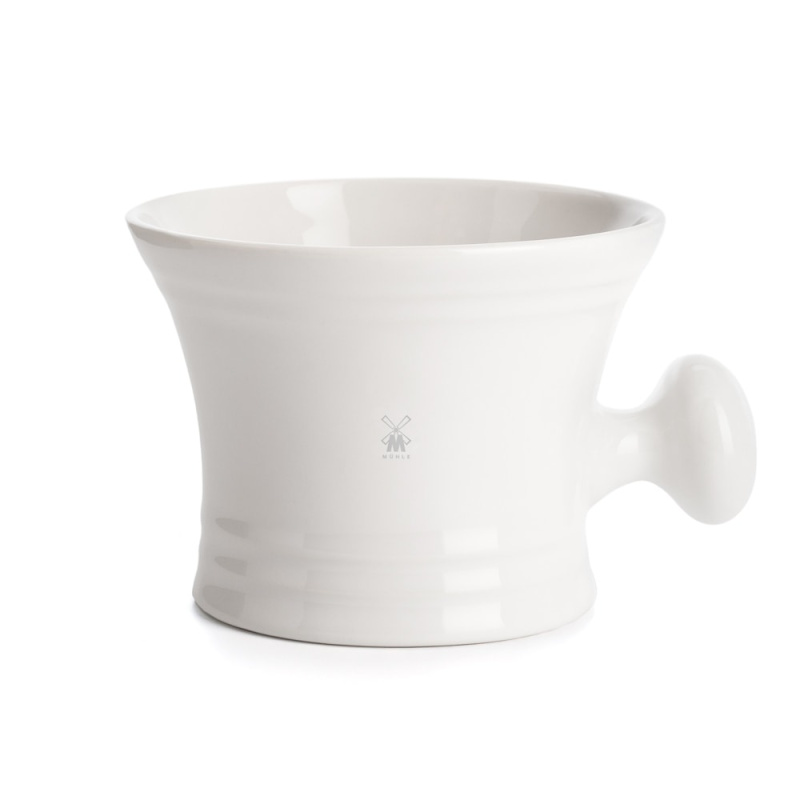 Mühle Porcelánový hrnek na holení s držátkem - bílý