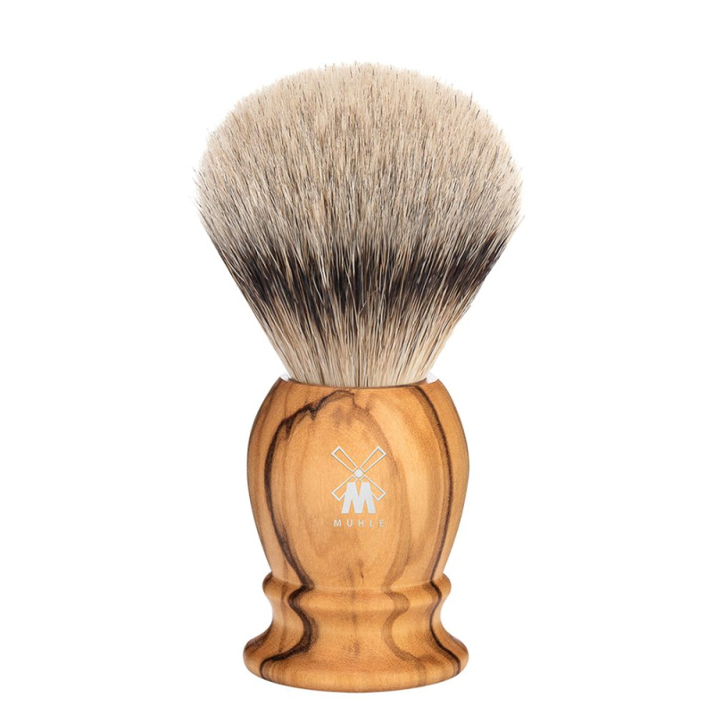 Mühle Malá štětka na holení Classic z jezevčích štětin (silvertip badger, olivové dřevo)