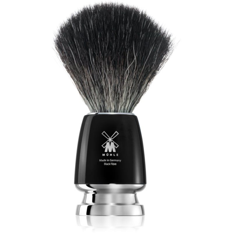 Mühle Střední štětka na holení RYTMO ze syntetických štětin (Black Fibre, černá pryskyřice), 1ks