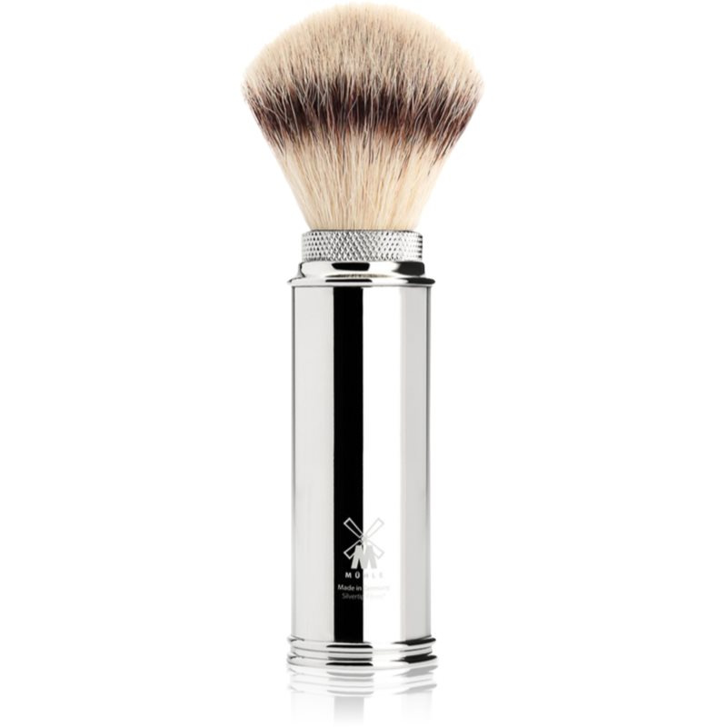 Mühle Cestovní štětka na holení ze syntetických štětin (Silvertip Fibre®, chromovaný kov), 1ks