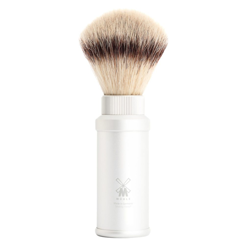 Mühle Cestovní štětka na holení ze syntetických štětin (Silvertip Fibre®, hliník), 1ks