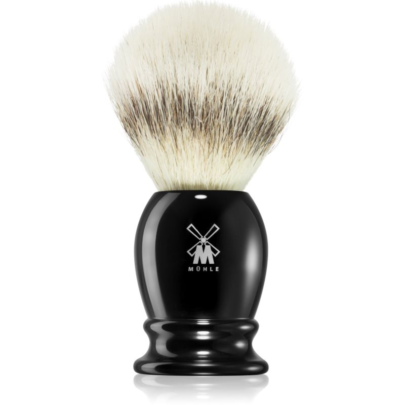 Mühle Velká štětka na holení Classic ze syntetických štětin (Silvertip Fibre®, černá pryskyřice), 1ks