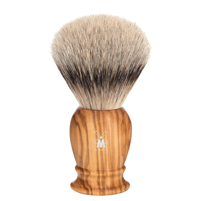Mühle Velká štětka na holení Classic z jezevčích štětin (silvertip badger, olivové dřevo), 1ks