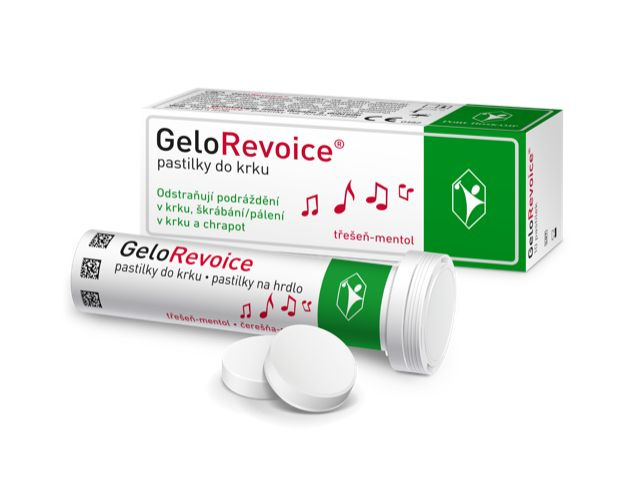 GeloRevoice pastilky do krku třešeň-mentol 10ks