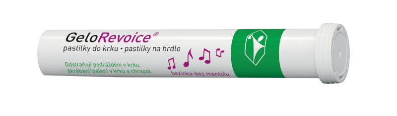 GELOREVOICE Pastilky do krku bezinka bez mentolu 20 kusů
