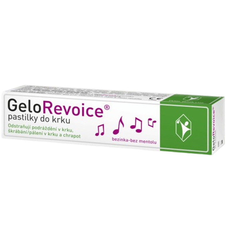 GELOREVOICE Pastilky do krku bezinka bez mentolu 20 kusů