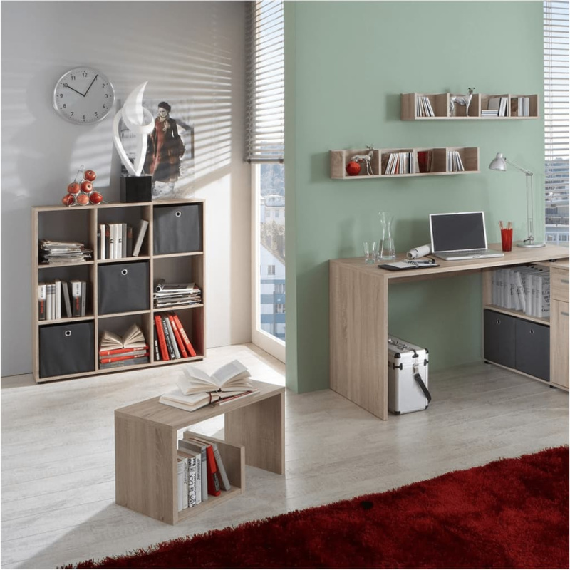 Fmd Volně Stojící Police Se 9 Přihrádkami - Dub