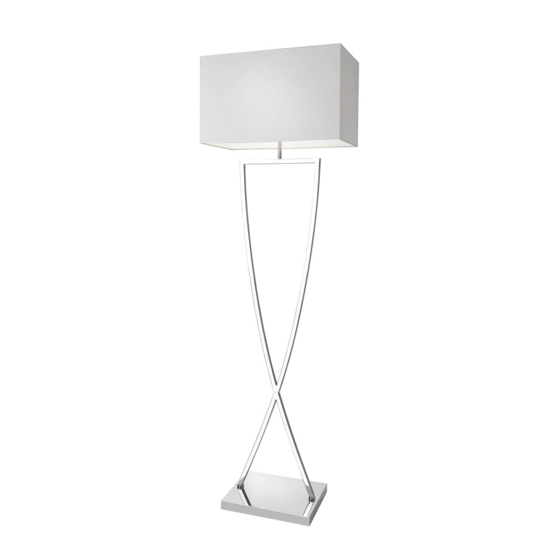 Villeroy & Boch Stojací lampa Toulouse, 158 cm, chrom / bílá 96312