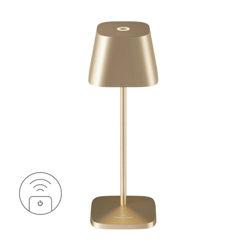 Villeroy & Boch Nabíjecí LED lampička do exteriéru / interiéru Neapel Micro, 20 cm, brushed gold 97267